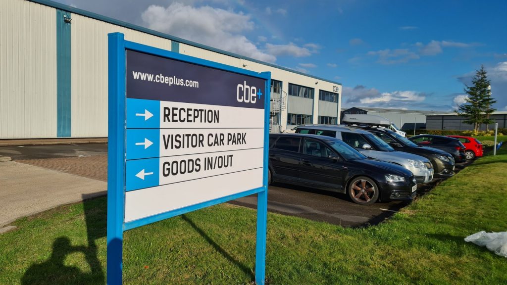 Wayfinding signage for CBE+.