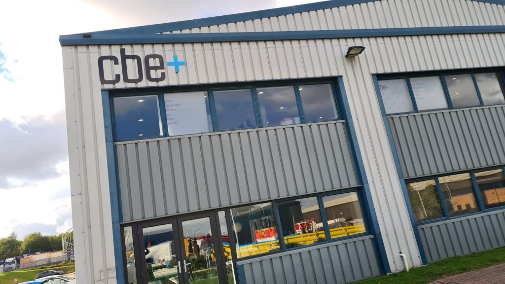 Exterior signage for CBE+.