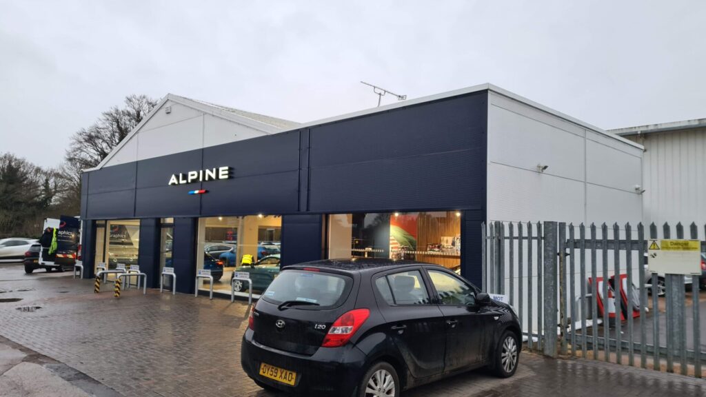 Exterior cladding finished for Jaybee Motors.