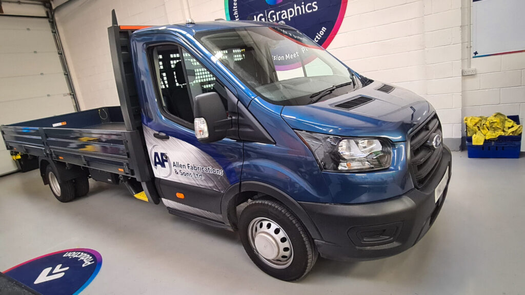 Allen-fabrications brand truck wrap