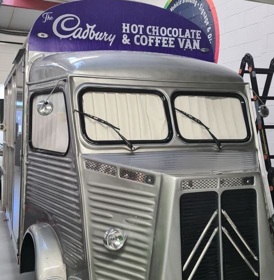 Cabury's hot chocolate van wrap