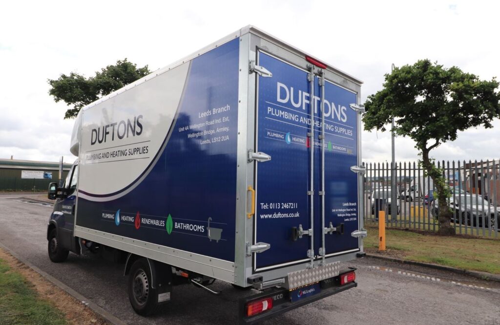 Dufton truck wrap back view