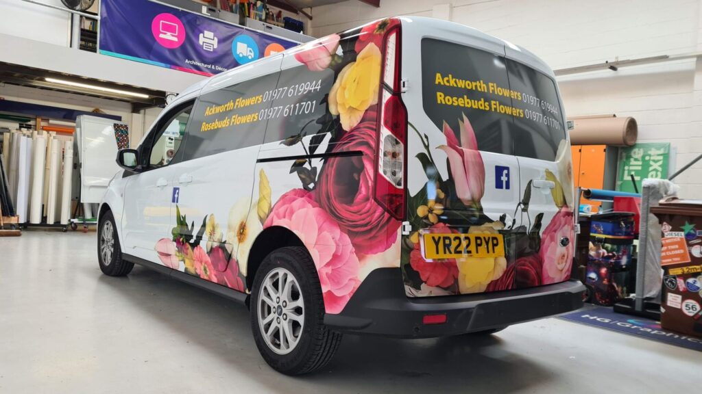 Rosebuds flower van wrap
