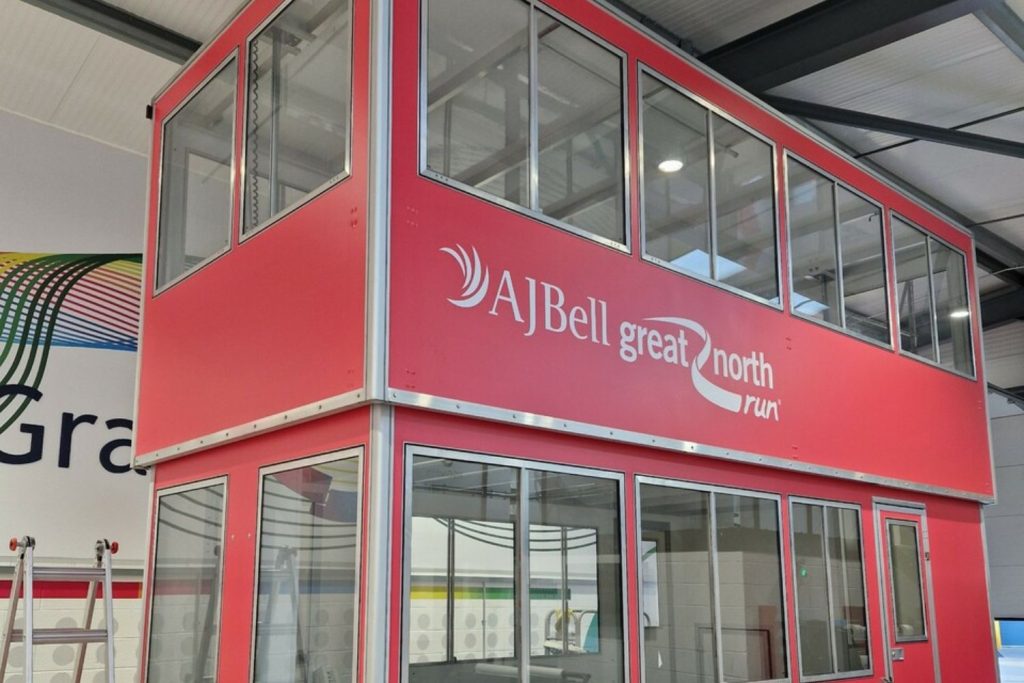 AJ Bell Great North Run - cabin wrap side view