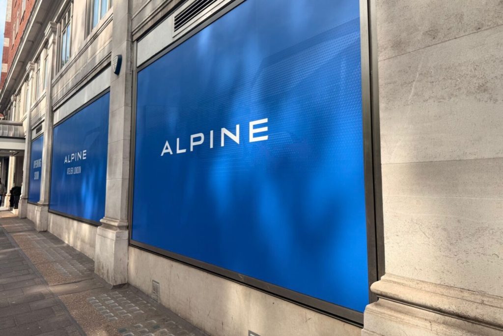 Alpine window sign
