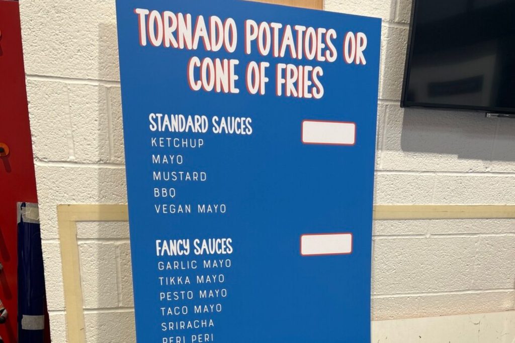 Crazy Co - Christmas Market menu sign