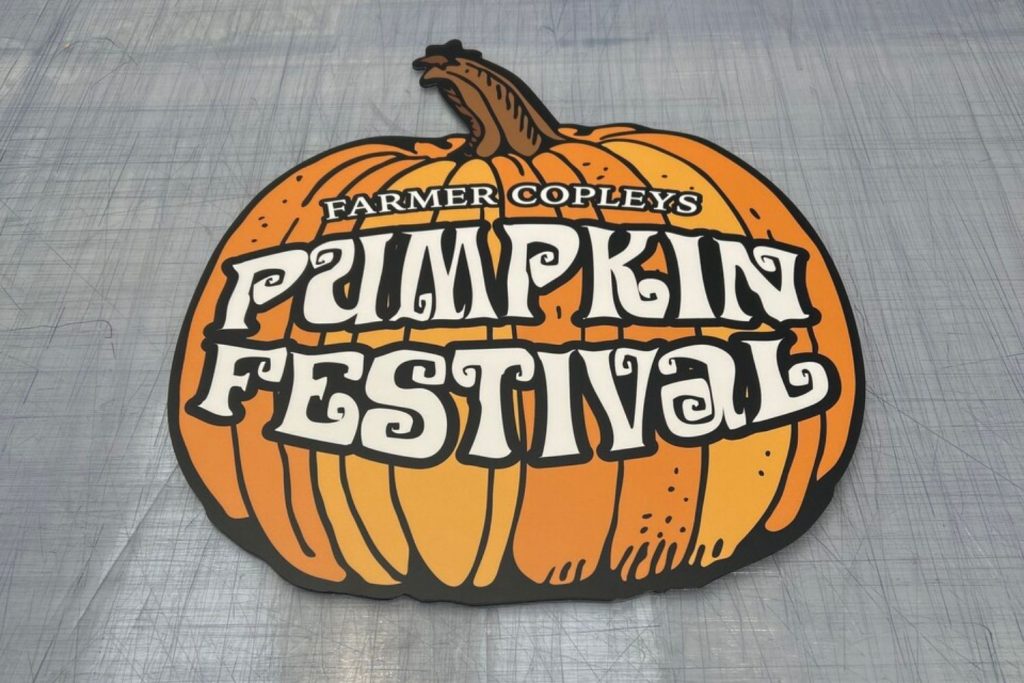 Farmer Copleys - Pumpkin Festival pumpkin sign