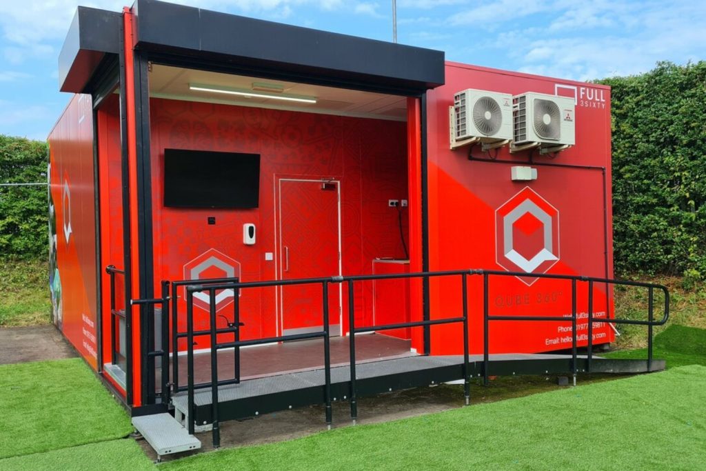 Full 360 building wrap - side view