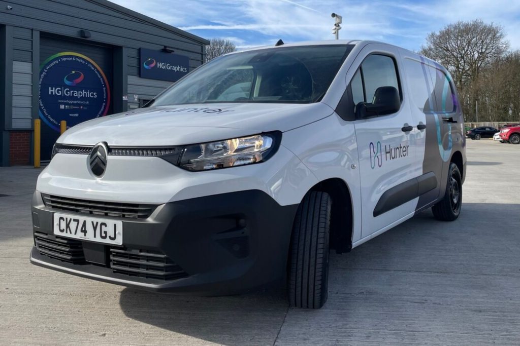Hunters Group Vans - vehicle branding front view