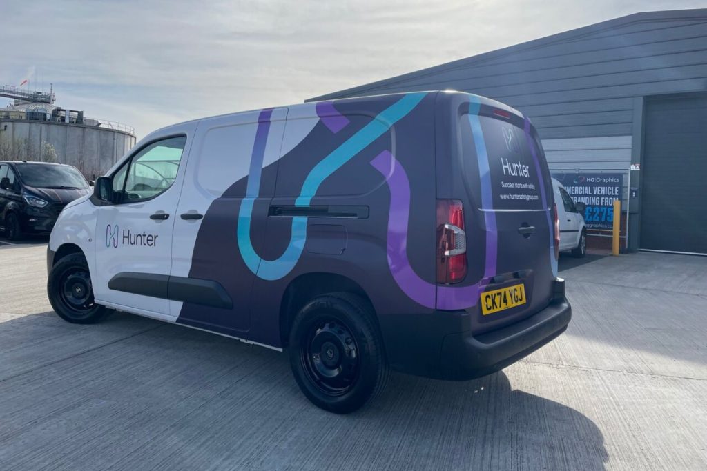 Hunters Group Vans - vehicle branding left view