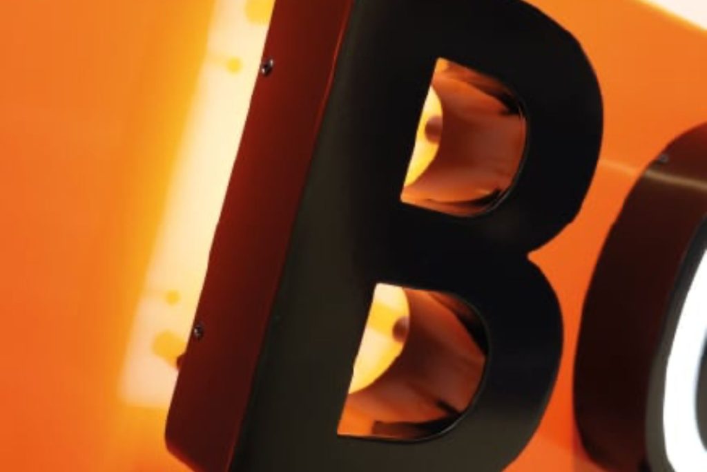 Illuminated B Sign