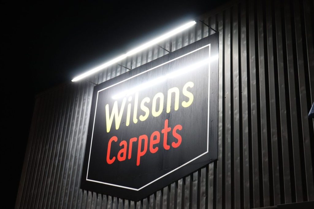 Wilsons Carpets sign