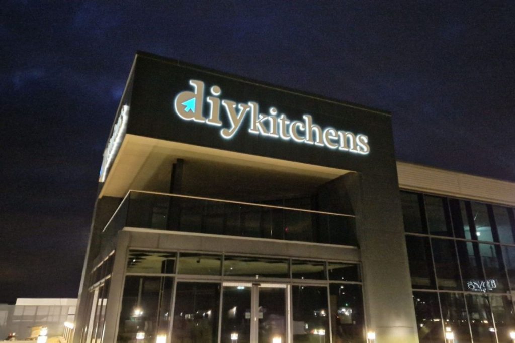 diy kitchens illuminated Signage