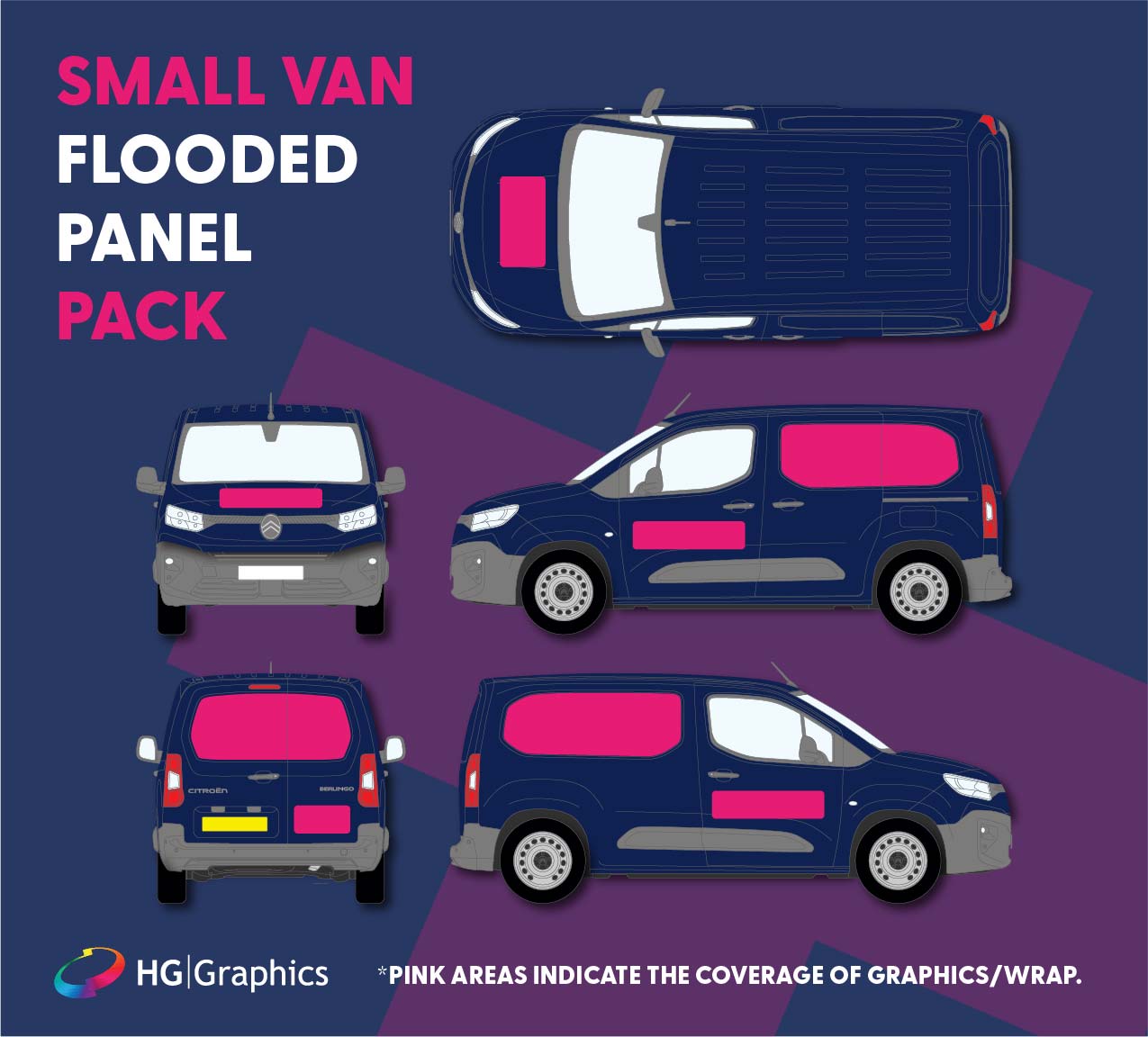 Small Van – Flooded Panels wrap option